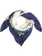 Burberry Scribble Archive Crest Square Scarf - Blue