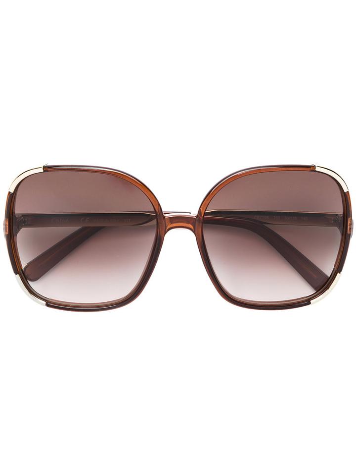 Chloe Eyewear - Nate Sunglasses - Women - Acetate/metal - 60, Brown, Acetate/metal