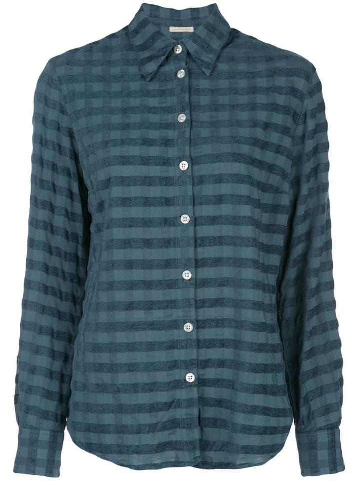 Massimo Alba Checked Print Shirt - Blue