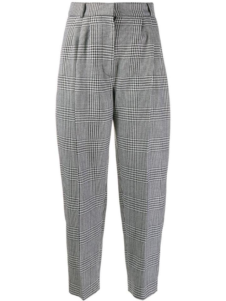 Alexander Mcqueen Prince Of Wales Check Trousers - Black