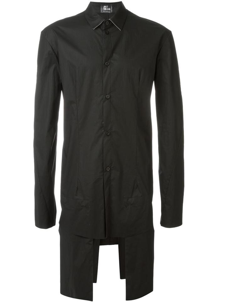 Lost & Found Ria Dunn Resin Seam Two Piece Shirt, Men's, Size: Small, Black, Cotton/polyurethane
