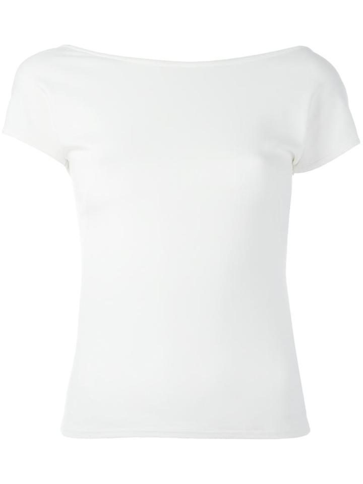 Akris Plain T-shirt, Women's, Size: 38, White, Viscose/polyamide/spandex/elastane