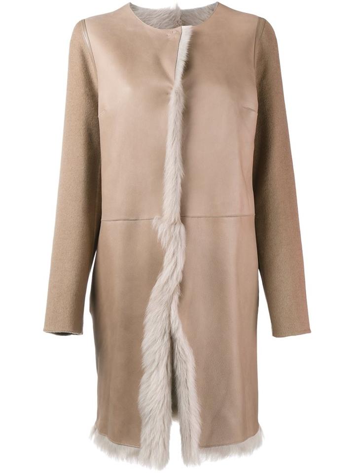 Yves Salomon Lambskin Shearling Coat