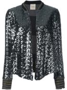 Nude Metallic Cropped Jacket