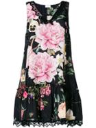 P.a.r.o.s.h. Floral Flared Dress - Black