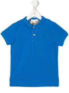 Burberry Kids Check Trim Polo Shirt, Boy's, Size: 8 Yrs, Blue