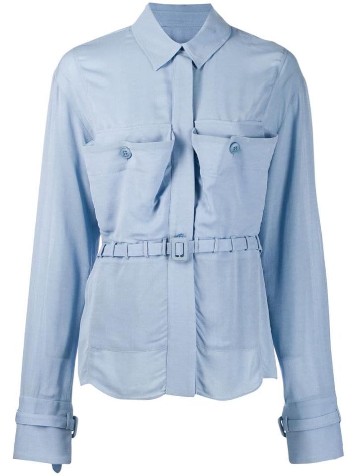Jacquemus La Chemise Enna Belted Shirt - Blue