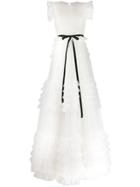 Loulou Embellished Tulle Gown - Neutrals