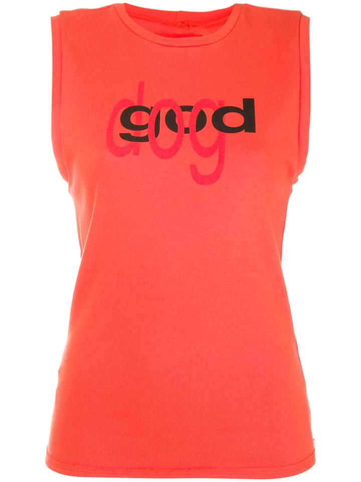 Eckhaus Latta God Dog Tank Top - Yellow & Orange
