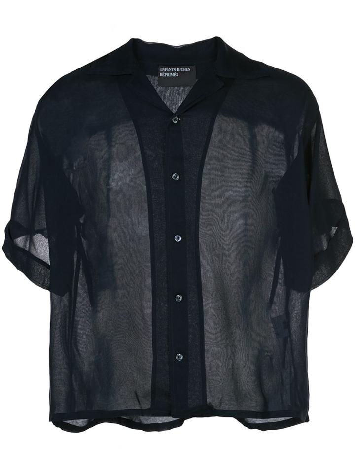 Enfants Riches Déprimés Sheer Short-sleeved Shirt - Black