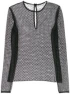 Redemption Long Sleeve Sheer Top - Black