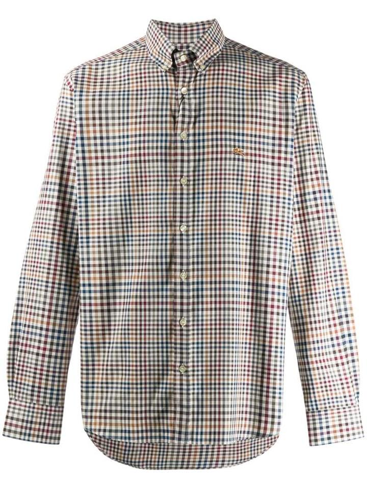 Etro Plaid Button-down Shirt - Neutrals