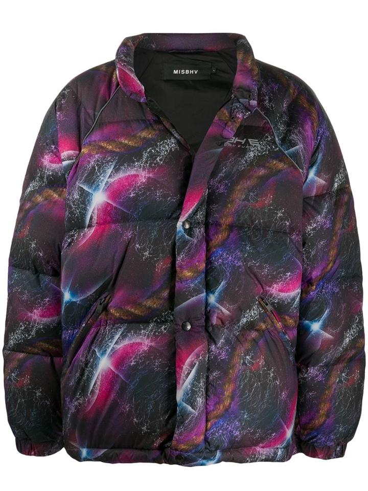 Misbhv Galaxy Print Down Jacket - Black