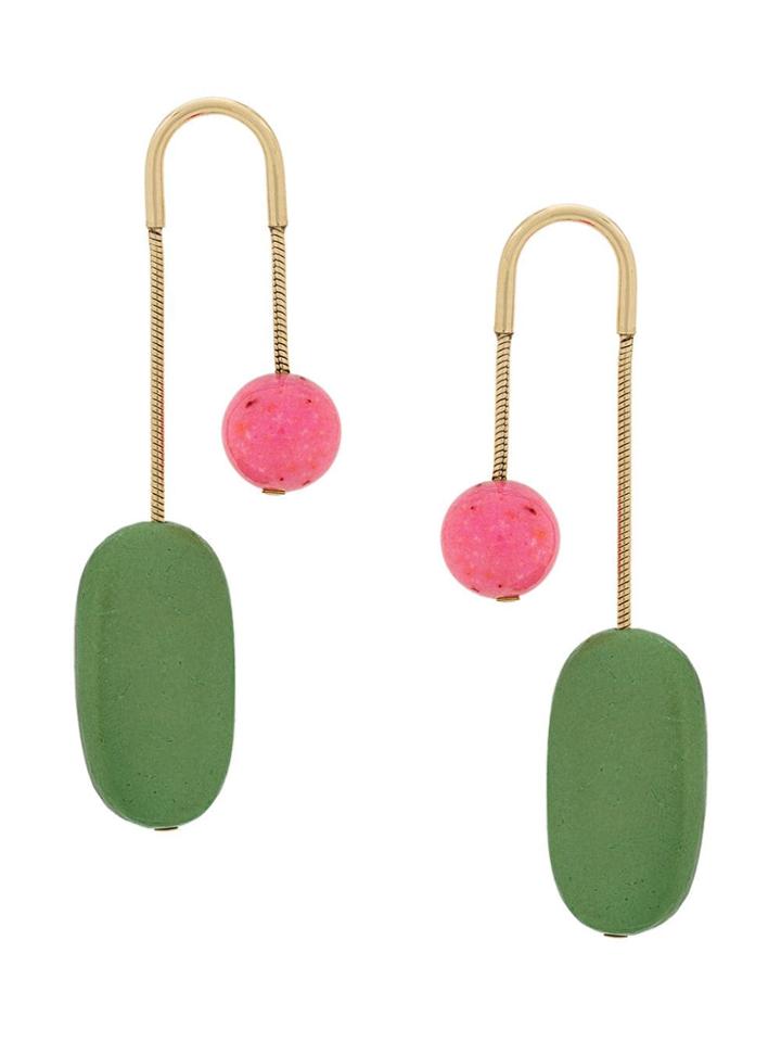 Isabel Marant Stone Drop Earrings - Green