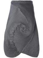 Issey Miyake Men Ribbed Detailing Asymmetric Skirt, Size: 2, Grey, Polyester/polyurethane/wool