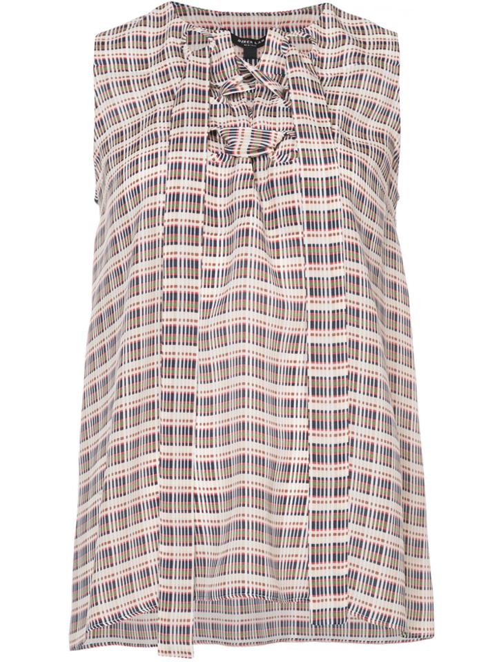 Derek Lam Sleeveless Lace-up Blouse - Pink & Purple