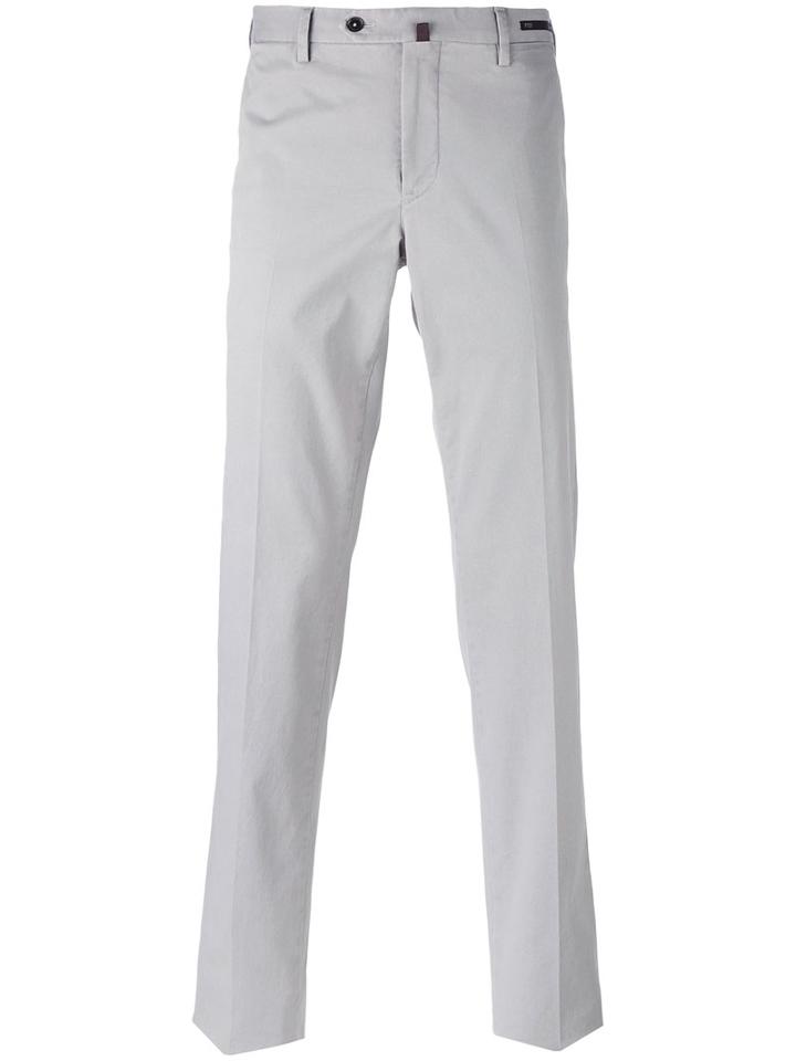 Pt01 - Slim Chino Trousers - Men - Cotton/spandex/elastane - 56, Grey, Cotton/spandex/elastane