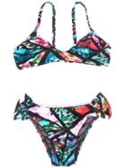 Lygia E Nanny Kids - Printed Bikini Set - Kids - Polyamide/spandex/elastane - 10 Yrs, Black