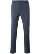 Prada Folded Hem Skinny Trousers - Blue