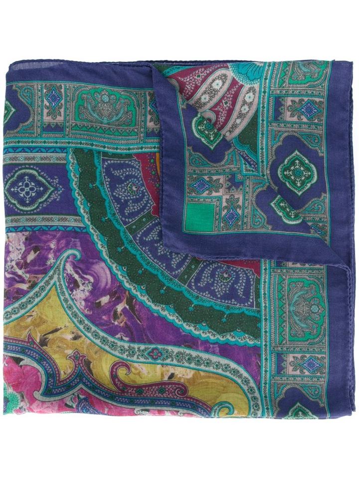 Etro Abstract Print Scarf, Women's, Modal/cashmere