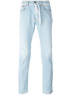 Off-white Light Wash Jeans, Men's, Size: 34, Blue, Cotton/spandex/elastane