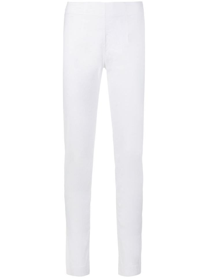 Rundholz Black Label High Waisted Slim Fit Trousers - White