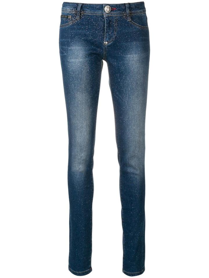 Philipp Plein Skinny Fit Trousers - Blue