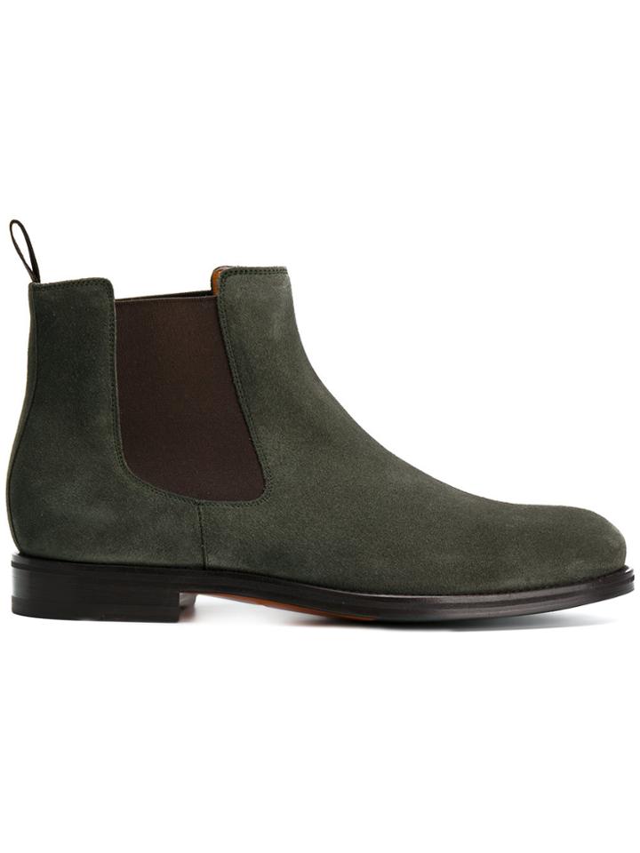 Santoni Chelsea Boots - Green