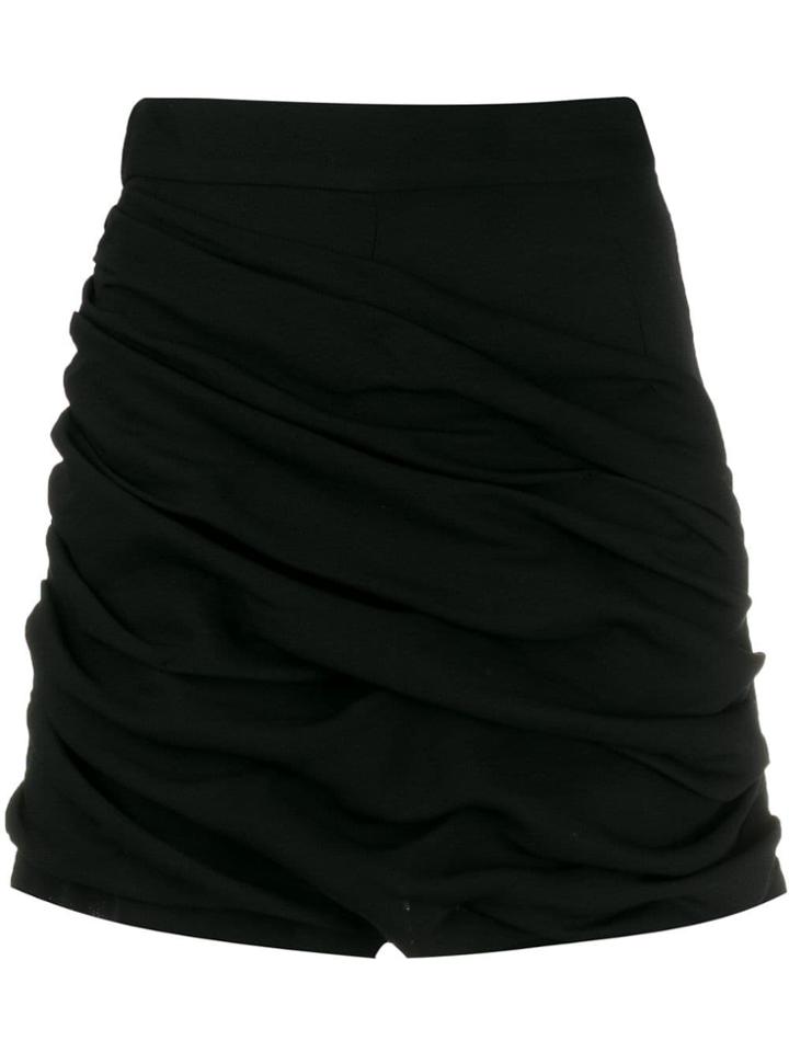 Sandro Paris Ruched Detail Shorts - Black
