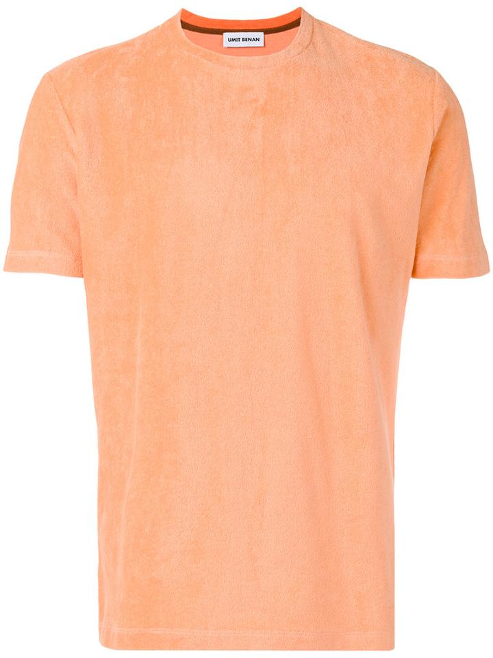 Umit Benan Towelling T-shirt, Men's, Size: 46, Yellow/orange, Cotton