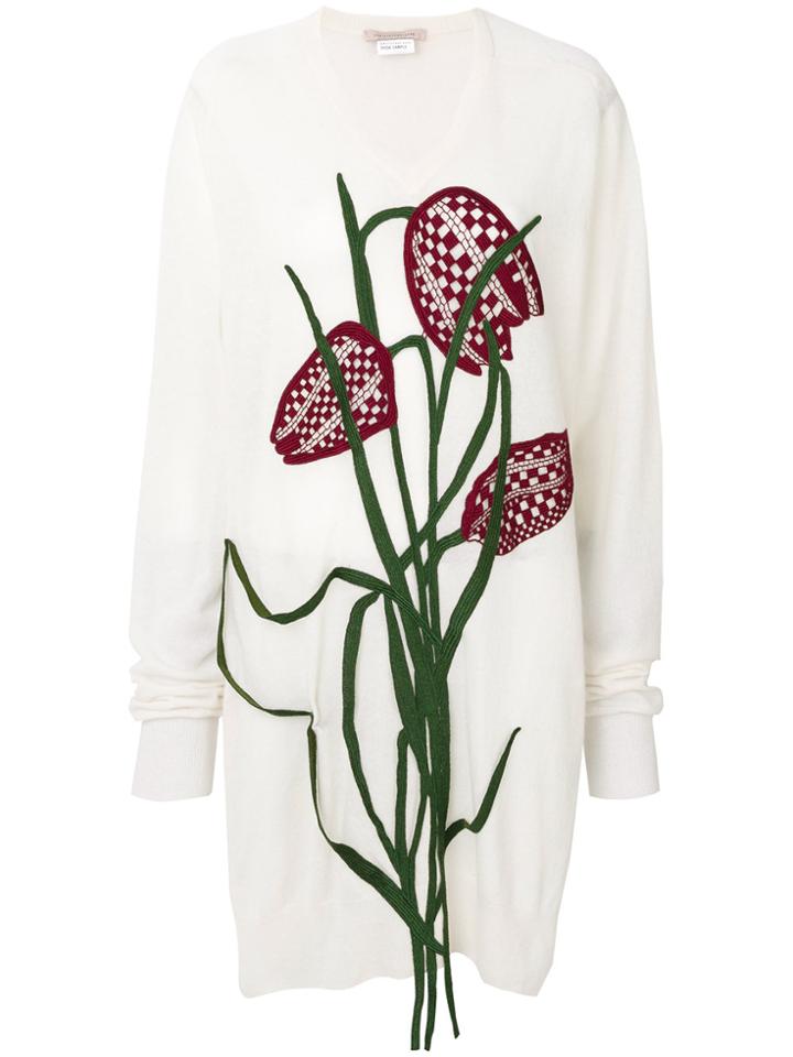 Christopher Kane Tulip V Neck Jumper - White