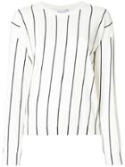 Mugler Striped Jumper - White