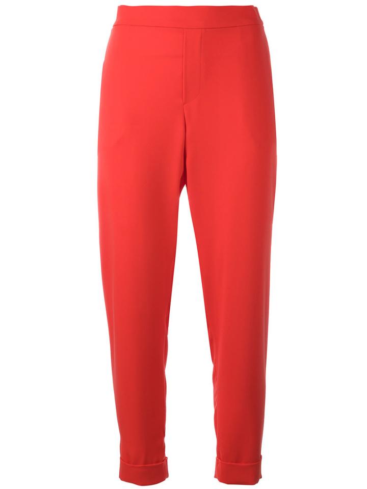 P.a.r.o.s.h. Straight Leg Chinos, Women's, Size: Xs, Red, Polyester