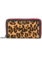 Love Moschino Leopard Print Zip-around Wallet - Brown