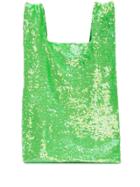 Ashish Sequin Slouchy Tote - Green