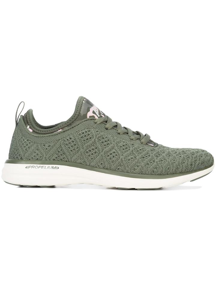 Apl Textured Lace-up Sneakers - Green