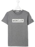 Moncler Kids Teen Logo Print T-shirt - Grey