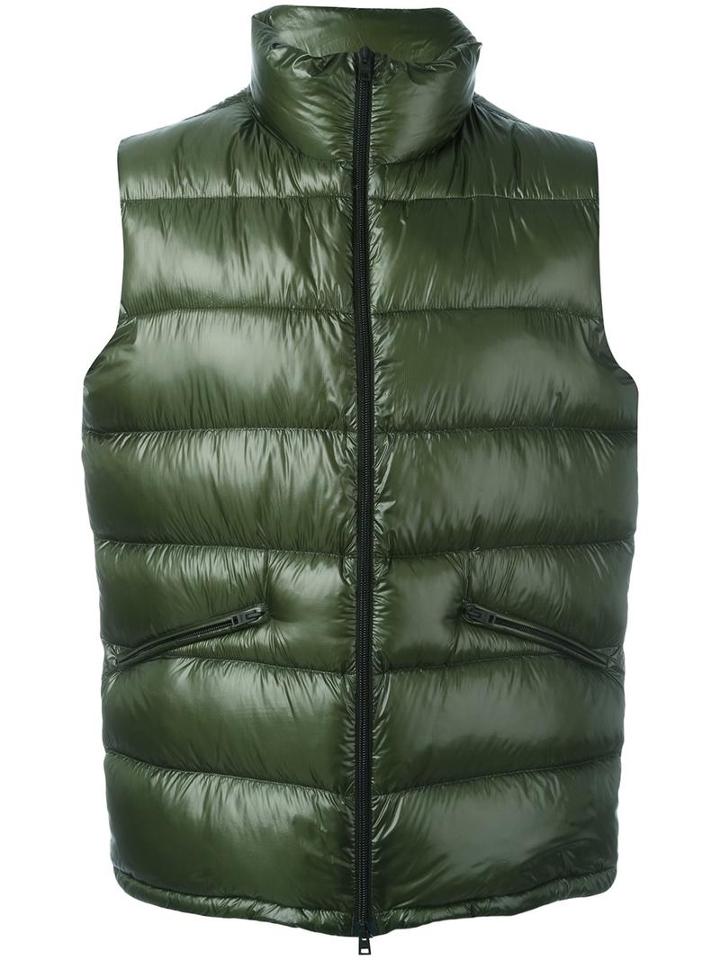 Herno Padded Gilet, Men's, Size: 50, Green, Polyamide/spandex/elastane/feather Down