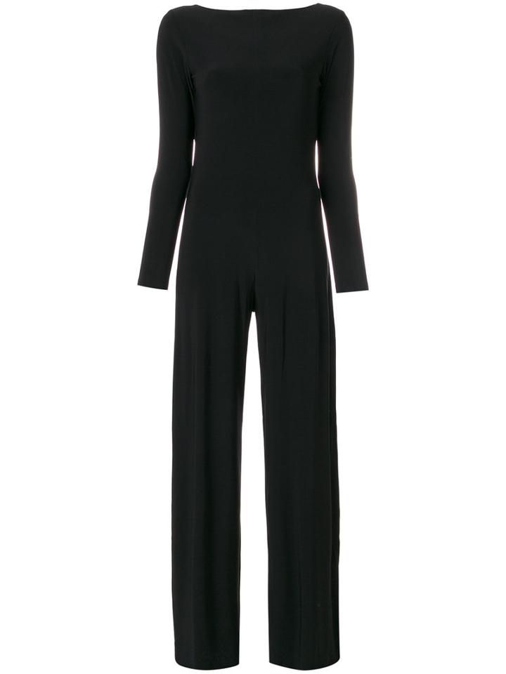 Norma Kamali - Draped Back Top - Women - Polyester/spandex/elastane - M, Black, Polyester/spandex/elastane