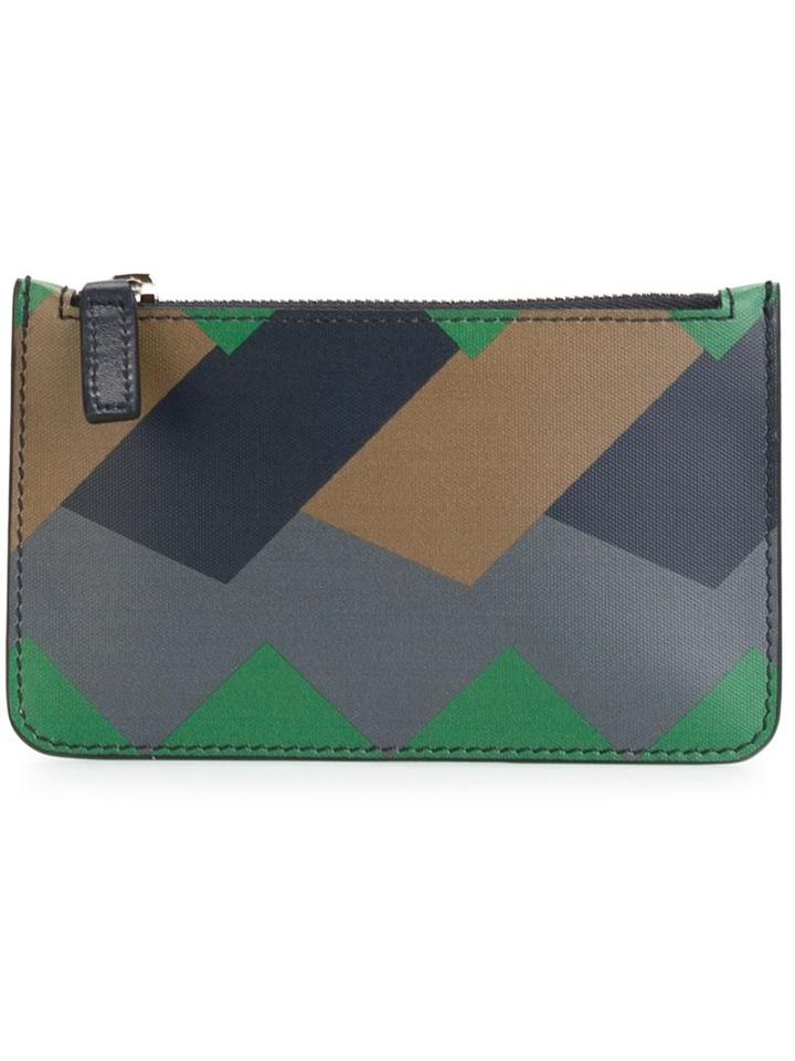 Salvatore Ferragamo Geometric Print Coin Purse