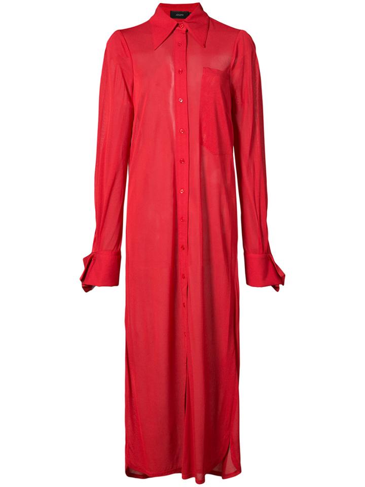 Joseph Long Shirt Dress - Red