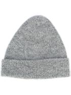 The Viridi-anne Knitted Beanie Hat - Grey