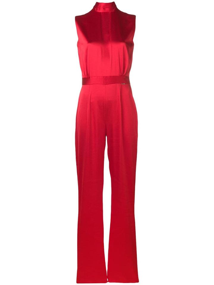 Styland Wide-leg Jumpsuit - Red