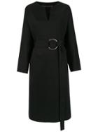 Gloria Coelho Midi Belted Dress - Black