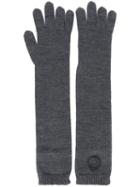 Dsquared2 Long Knit Gloves, Women's, Grey, Wool