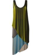 Stella Mccartney Layered Pleat Dress, Women's, Size: 40, Black, Polyester
