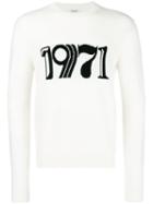 Saint Laurent 1971 Embroidered Sweater - Neutrals