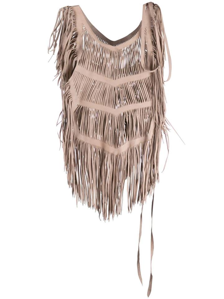 Caravana Fringed Vest - Neutrals