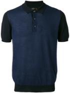Corneliani - Contrast Panel Polo Shirt - Men - Cotton - 54, Blue, Cotton