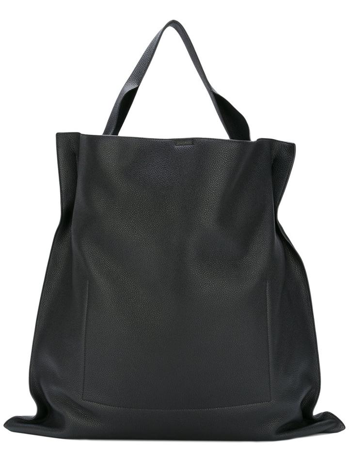 Large Shopper - Women - Calf Leather - One Size, Black, Calf Leather, Jil Sander